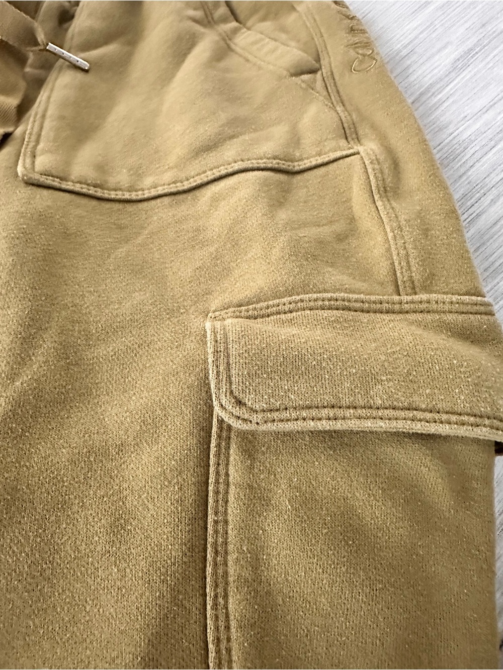 Olive Green Cargo Sweatpants - Picture 5 of 7